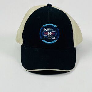 NFL on CBS Black Baseball Cap Adjustable Football Sports Logo Hat Collectible